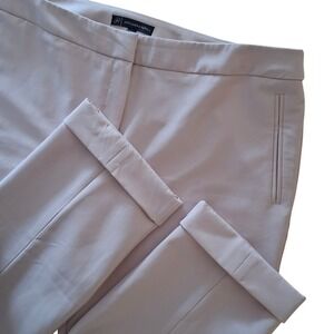 Adrianna Papell Pants Size 14 rose Pink Tapered Cuffed Career dress pants